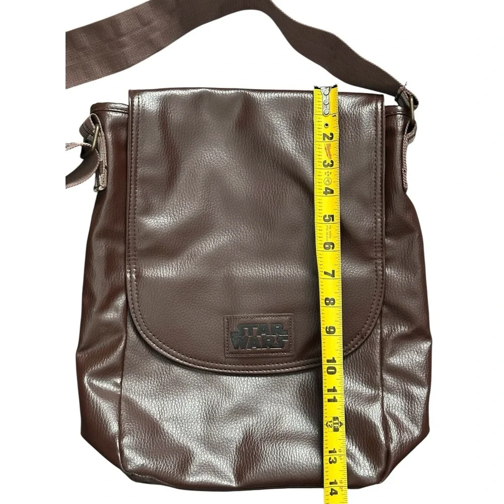 Disney‎ Star Wars Chewbacca Brown Leather Messenger Bag Satchel Purse